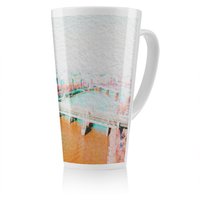 Benjamin Tate Design London Eye Veiw Orange Latte Mug in Natural | Size: 100 cm