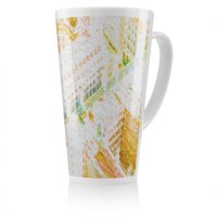 Benjamin Tate Design London Roof Tops Orange Latte Mug in Natural | Size: 100 cm