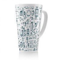 Benjamin Tate Design Social Media Latte Mug in Natural | Size: 100 cm