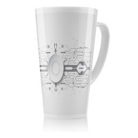 Benjamin Tate Design Concept With Various Technology Elements Latte Mug in Natural | Size: 100 cm