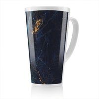 Benjamin Tate Design Connection Lines Around Earth Globe Latte Mug in Natural | Size: 100 cm