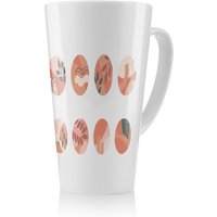 Benjamin Tate Design Plant & textures in autumn style Designer Latte Mug in Natural | Size: 100 cm