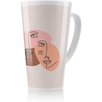 Benjamin Tate Design Modern contemporary minimalist woman portrait Designer Latte Mug in Natural | Size: 100 cm