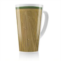 Benjamin Tate Design Straw bales of wheat lying on harvested field Designer Latte Mug in Natural | Size: 100 cm