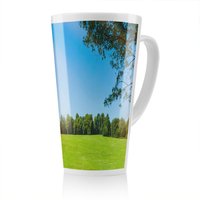 Benjamin Tate Design Grass field Designer Latte Mug in Natural | Size: 100 cm