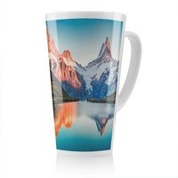 Benjamin Tate Design Fantastic evening panorama of Bachalp lake Designer Latte Mug in Natural | Size: 100 cm