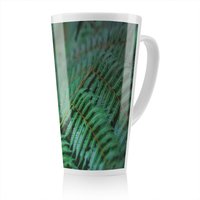 Benjamin Tate Design Green leaves pattern & texture at Indonesia Designer Latte Mug in Natural | Size: 100 cm