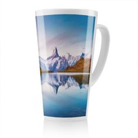 Benjamin Tate Design Panoramic view of the Mt. Schreckhorn & Wetterhorn Designer Latte Mug in Natural | Size: 100 cm