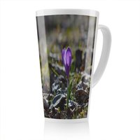 Benjamin Tate Design autumn flower bloom in nature Designer Latte Mug in Natural | Size: 100 cm