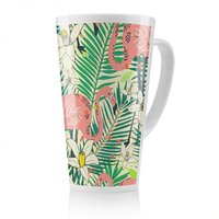 Benjamin Tate Design Palm leaves Designer Latte Mug in Natural | Size: 100 cm