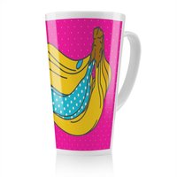 Benjamin Tate Design Pop art banana Designer Latte Mug in Natural | Size: 100 cm