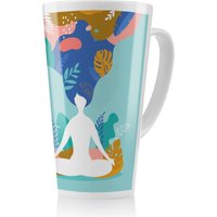Benjamin Tate Design mindfulness, meditation & yoga Designer Latte Mug in Natural | Size: 100 cm