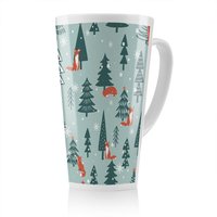 Benjamin Tate Design Fir-Trees Snow Dining Latte Mug in Natural | Size: 100 cm