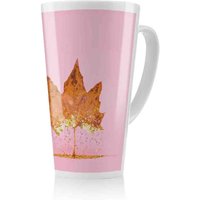 Benjamin Tate Design Glitter Leaf Latte Mug in Natural | Size: 100 cm