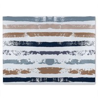 Benjamin Tate Design Brush Strokes Glass Chopping Board in Natural