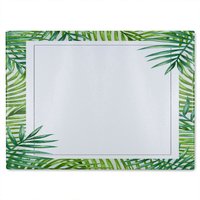 Benjamin Tate Design Botanical Border Glass Chopping Board in Natural