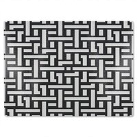 Benjamin Tate Design Woven Pattern Glass Chopping Board in Natural