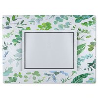 Benjamin Tate Design Green Leaves Glass Chopping Board in Natural