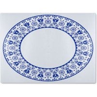 Benjamin Tate Design Folk Art Glass Chopping Board in Natural
