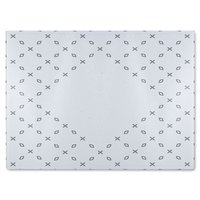Benjamin Tate Design Crosses & Diamonds Glass Chopping Board in Natural