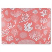 Benjamin Tate Design Corals & algae Designer Glass Chopping Board in Natural