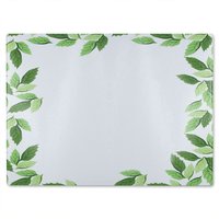 Benjamin Tate Design Green Border Glass Chopping Board in Natural