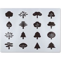 Benjamin Tate Design Tree Silhouette Illustrations Designer Glass Chopping Board in Natural
