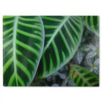 Benjamin Tate Design Yellow structure in exotic jungle ting Designer Glass Chopping Board in Natural