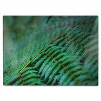 Benjamin Tate Design Green leaves pattern & texture at Indonesia Designer Glass Chopping Board in Natural