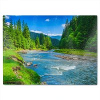 Benjamin Tate Design Beautiful scenery Designer Glass Chopping Board in Natural