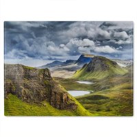 Benjamin Tate Design Highland, Scotland Designer Glass Chopping Board in Natural