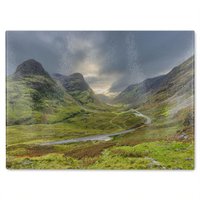 Benjamin Tate Design Highlands Designer Glass Chopping Board in Natural