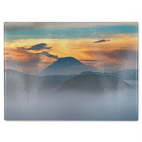 Benjamin Tate Design Bromo in morning time Designer Glass Chopping Board Designer Glass Chopping Board in Natural