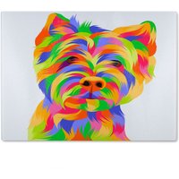 Benjamin Tate Design Amazing Illustration Dog Designer Glass Chopping Board in Natural
