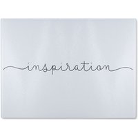 Benjamin Tate Design Text Inspiration Designer Glass Chopping Board in Natural