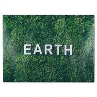 Benjamin Tate Design Wellness Earth Designer Glass Chopping Board in Natural
