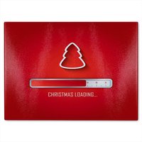 Benjamin Tate Design Christmas Loading Dining Glass Chopping Board in Natural