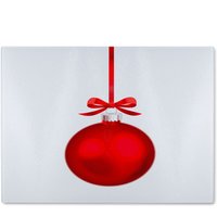 Benjamin Tate Design Christmas Ornament Dining Glass Chopping Board in Natural