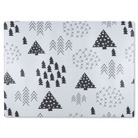 Benjamin Tate Design Scandinavian Style Christmas Dining Glass Chopping Board in Natural