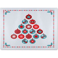 Benjamin Tate Design Seasonal Christmas Dining Glass Chopping Board in Natural