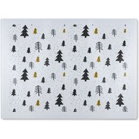 Benjamin Tate Design Winter Graphic Dining Glass Chopping Board in Natural