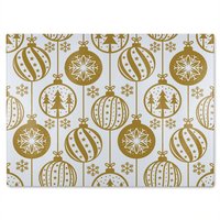 Benjamin Tate Design Christmas Baubles Dining Glass Chopping Board in Natural