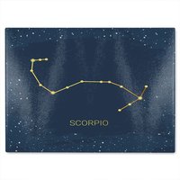 Benjamin Tate Design Gold Scorpio Dining Glass Chopping Board in Natural