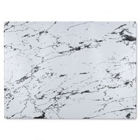 Benjamin Tate Design Thin Black Marble Glass Chopping Board in Natural