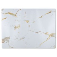 Benjamin Tate Design Gold Marble Glass Chopping Board in Natural