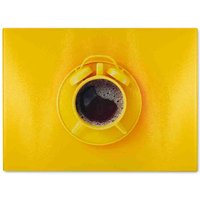 Benjamin Tate Design Coffee Time Glass Chopping Board in Natural