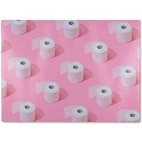 Benjamin Tate Design Toilet Rolls Glass Chopping Board in Natural