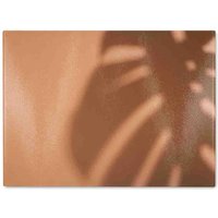 Benjamin Tate Design Monstera Shadow Glass Chopping Board in Natural