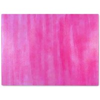 Benjamin Tate Design Pink Watercolour Strokes Glass Chopping Board in Natural