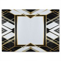 Benjamin Tate Design Art Deco Frame Glass Chopping Board in Natural